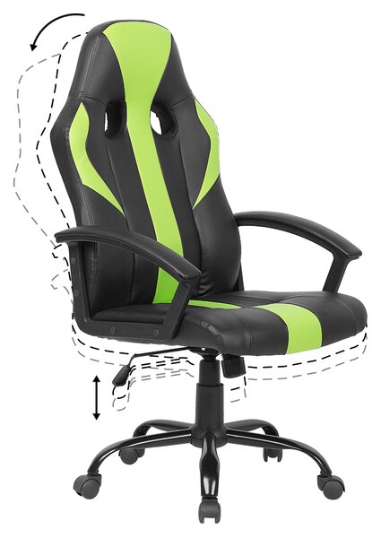 Kancelářská židle SUCCESS Umělá kůže Limetková