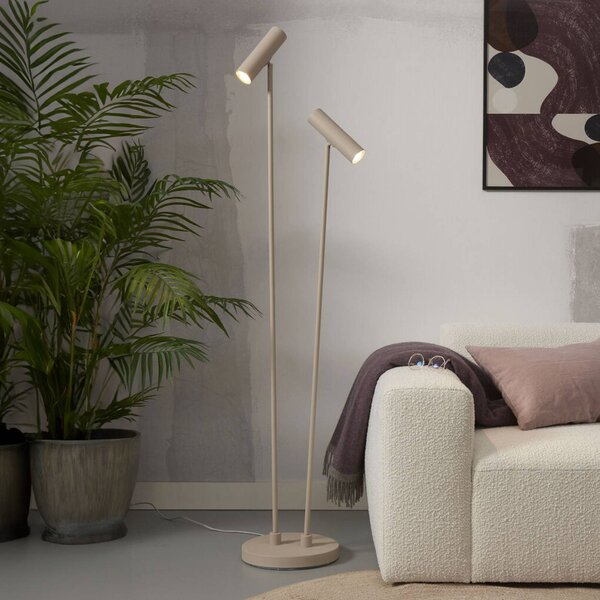 IT´S ABOUT ROMI IT'S Stojací lampa Havana, písková barva, Krémová / jantar, Obývací pokoj / jídelna, kov, Design