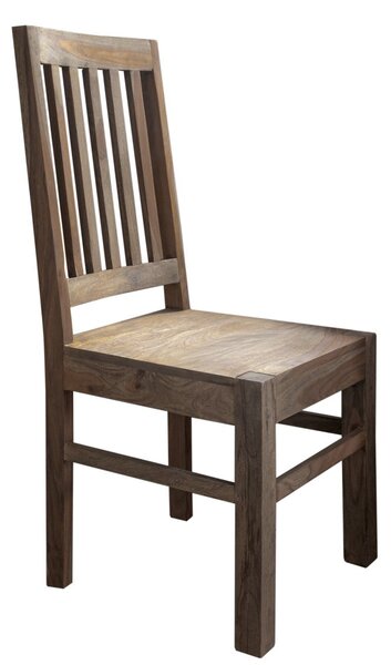GREY WOOD Jídelní židle dřevěná - mřížované opěradlo, palisandr