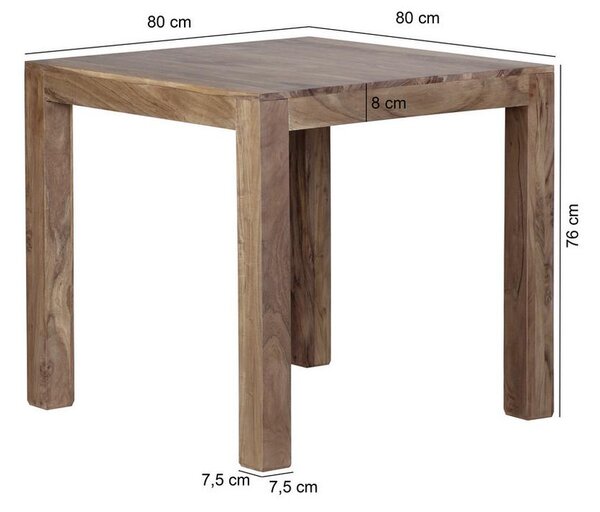 Jídelní stůl Mumbai masív š:80cm