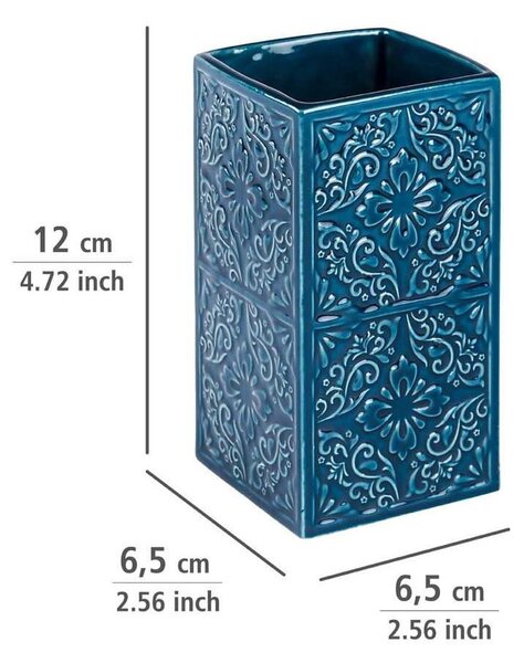 Tmavě modrá keramická sada doplňků do koupelny Cordoba – Wenko
