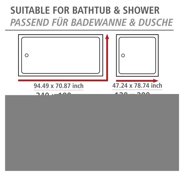 Sprchový závěs 200x180 cm Aquaris – Wenko