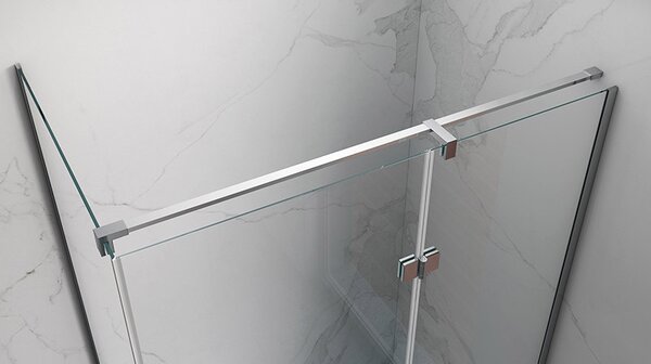 BPS-koupelny Obdélníkový sprchový kout HYD-OK02D 120x80 chrom/transparent + vanička HYD-OSV-ST03C černá