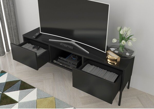 Černý TV stolek Skandica Mirka