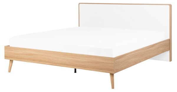 Dřevěná postel 160 x 200 cm světle hnědá SERRIS