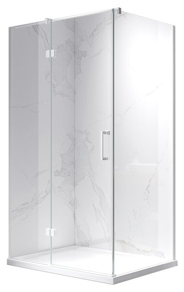 BPS-koupelny Obdélníkový sprchový kout HYD-OK03C 120x90 bílá/transparent - bez vaničky