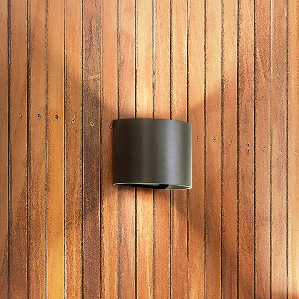 Venkovní nástěnné svítidlo Matteo LED, černé, šířka 14 cm, 2 světla