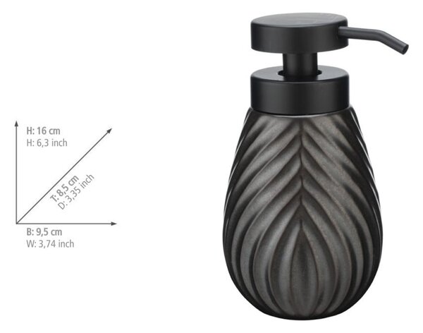 Antracitový keramický dávkovač mýdla 330 ml Idro – Wenko