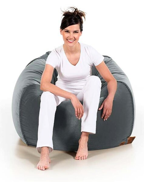 Sedací vak BALLOON – Luxusní Velvet, Prémiový Komfort Grey