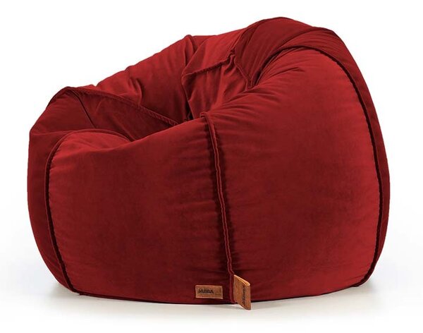 Sedací vak BALLOON – Luxusní Velvet, Prémiový Komfort Red