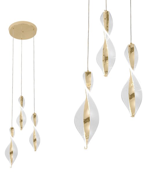 Toolight Spirálovité LED osvětlení G028-3CP zlaté