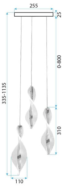 Toolight Spirálovité LED osvětlení G028-3CP zlaté