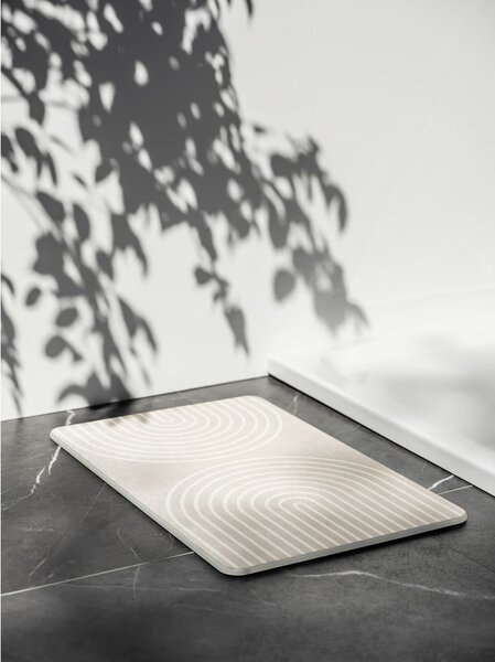 Béžová koupelnová předložka z křemeliny 39x60 cm Nazca – Wenko