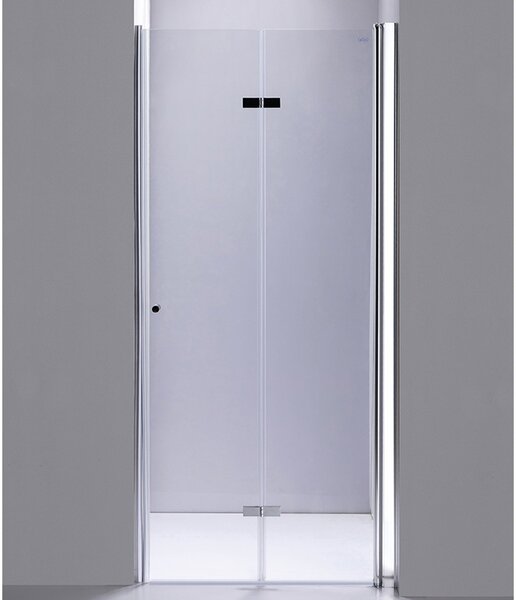 BPS-koupelny Zalamovací otočné sprchové dveře HYD-JSD01C 100 chrom/transparent pro instalaci do niky - bez vaničky