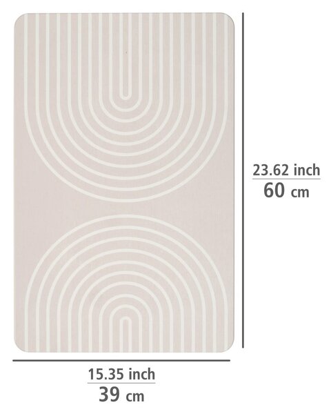 Béžová koupelnová předložka z křemeliny 39x60 cm Nazca – Wenko