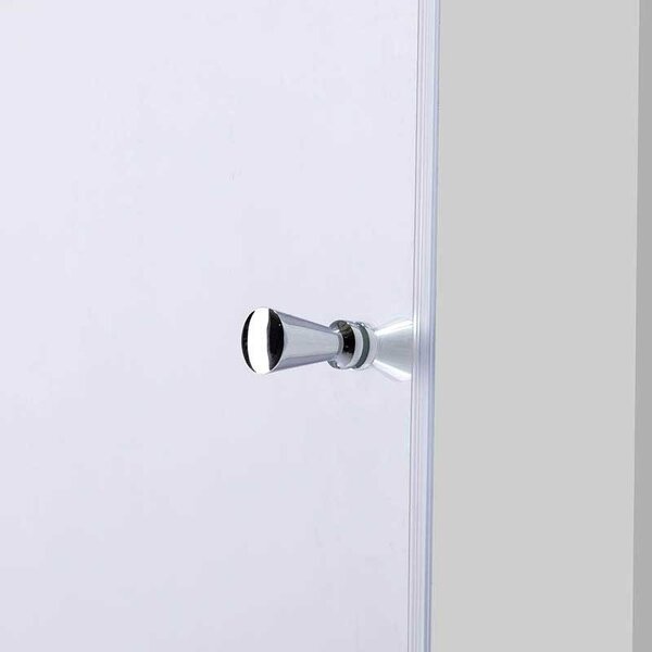 BPS-koupelny Zalamovací otočné sprchové dveře HYD-JSD01B 90 chrom/transparent pro instalaci do niky - bez vaničky