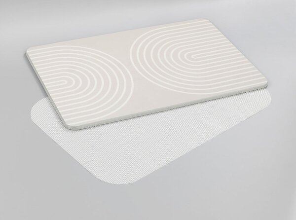 Béžová koupelnová předložka z křemeliny 39x60 cm Nazca – Wenko
