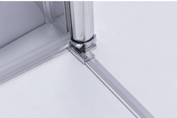 BPS-koupelny Zalamovací otočné sprchové dveře HYD-JSD01C 100 chrom/transparent pro instalaci do niky - bez vaničky