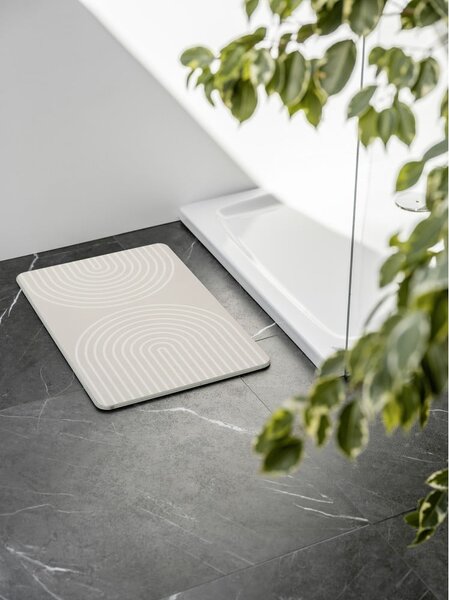 Béžová koupelnová předložka z křemeliny 39x60 cm Nazca – Wenko