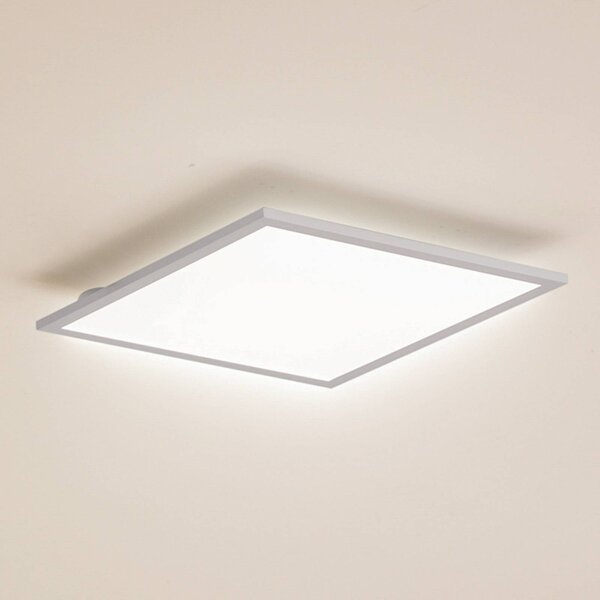 Lindby LED panel Enhife, bílý, 40 x cm, kov, 4 000 K, Bílá / opál, Pracovna / kancelář, Moderní