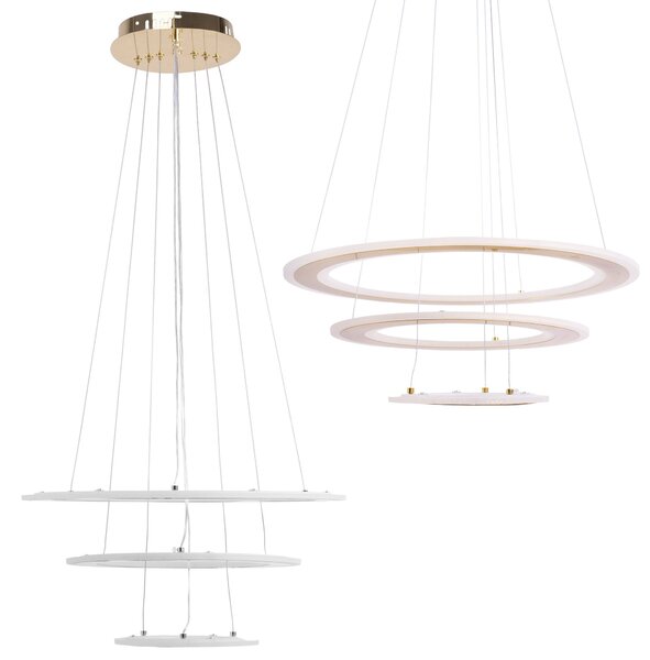 Toolight Toolight, LED stropní svítidlo 46cm, 100W, G042-3CP, zlatá lesklá, OSW-06309