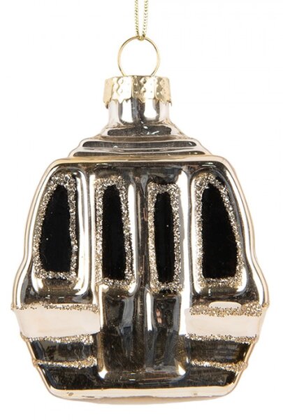 Skleněná vánoční ozdoba zlatá – 6x4x8 cm