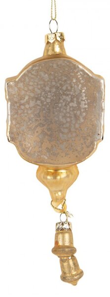 Skleněná vánoční ozdoba zlatá – 6x4x15 cm
