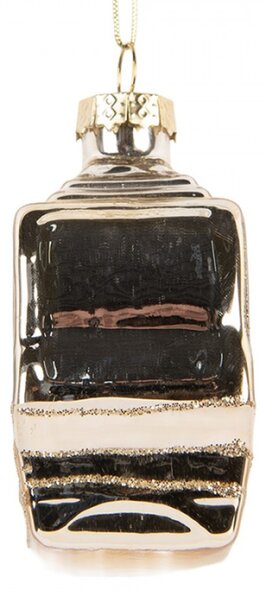 Skleněná vánoční ozdoba zlatá – 6x4x8 cm
