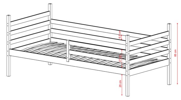 Legno Dětská postel Melani kašmír Rozměr (cm): 80x160
