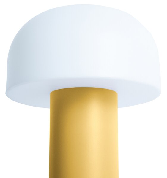 Present time Žlutá plastová stolní LED lampa Cecile