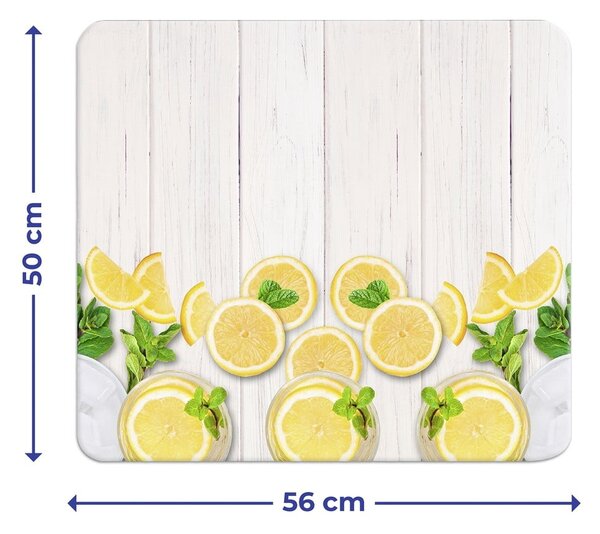Kryt na zeď u sporáku z tvrzeného skla 50x56 cm Lemons – Wenko