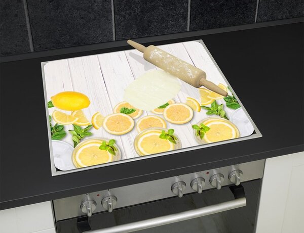 Kryt na zeď u sporáku z tvrzeného skla 50x56 cm Lemons – Wenko