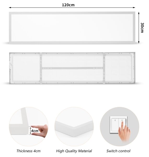Brilagi - LED Koupelnové svítidlo FRAME LED/50W/230V 3000/4000/6000K 120x30 IP44