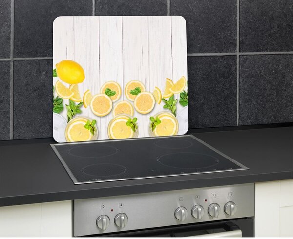 Kryt na zeď u sporáku z tvrzeného skla 50x56 cm Lemons – Wenko