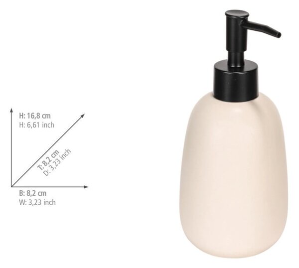 Krémový keramický dávkovač mýdla 400 ml Margo – Allstar
