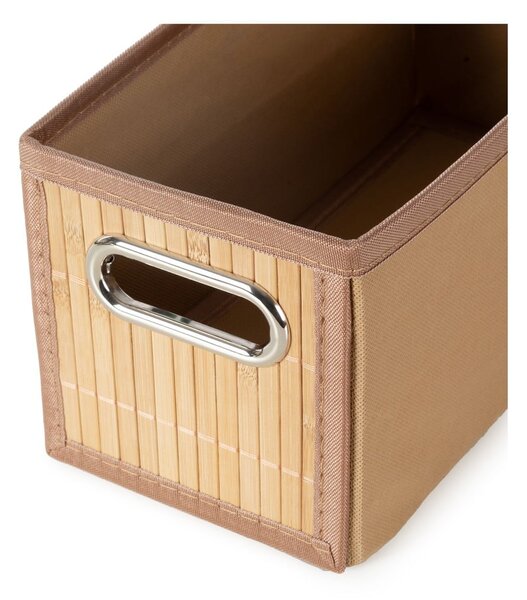 Bambusový úložný box v přírodní barvě 15x31x15 cm – Compactor