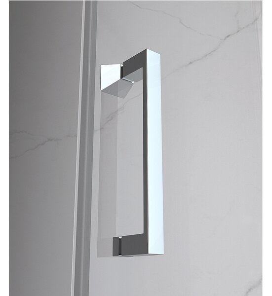 BPS-koupelny Posuvné sprchové dveře HYD-PD14A 100 chrom/transparent pro instalaci do niky - bez vaničky