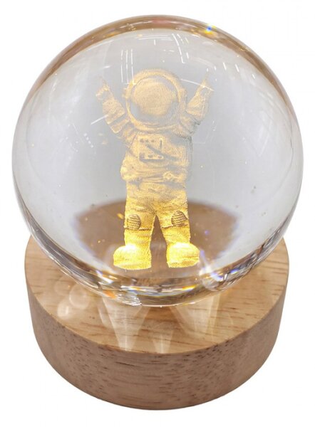 Hnědá skleněná stolní lampa_1