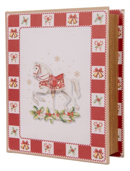 Sada 3 bílých úložných boxů ve tvaru knih – 27x22x7 / 22x17x6 / 17x12x4 cm