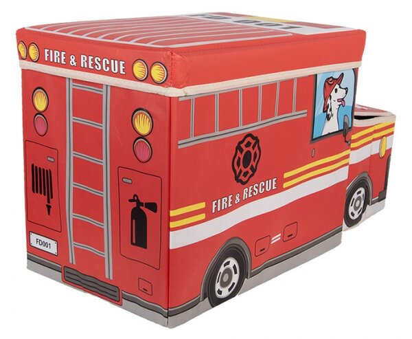 Červený plastový úložný box auto – 55x32x28 cm