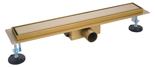 BPS-koupelny Lineární sprchový odtokový žlab 2v1 DL01 FIX 50 cm, zlatý