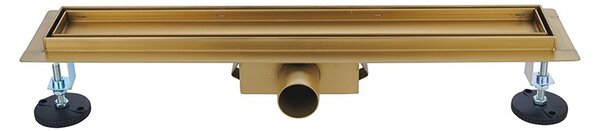BPS-koupelny Lineární sprchový odtokový žlab 2v1 DL01 FIX 50 cm, zlatý