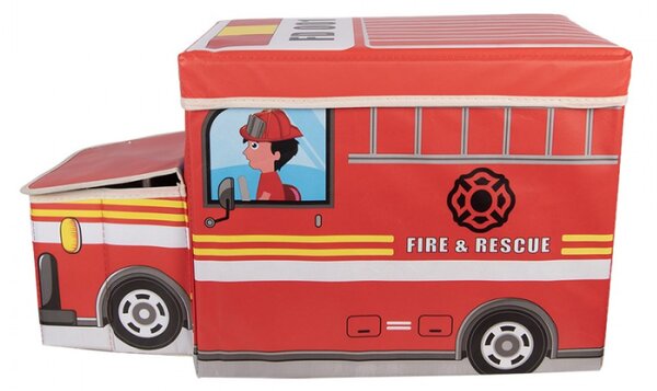 Červený plastový úložný box auto – 55x32x28 cm