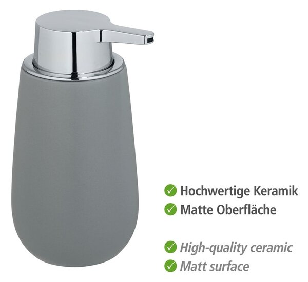 Šedý keramický dávkovač mýdla 320 ml Badi – Wenko