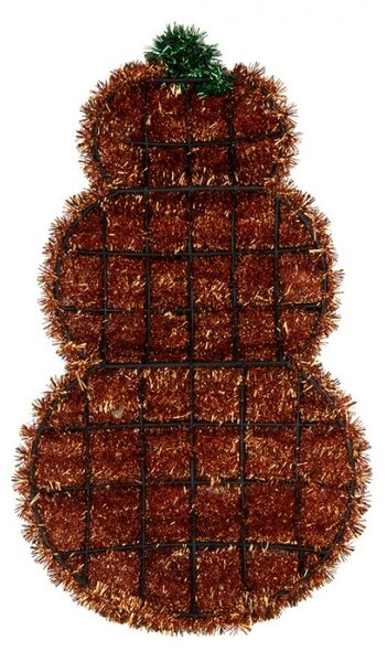Oranžová plastová vánoční dekorace dýně – 30x6x54 cm