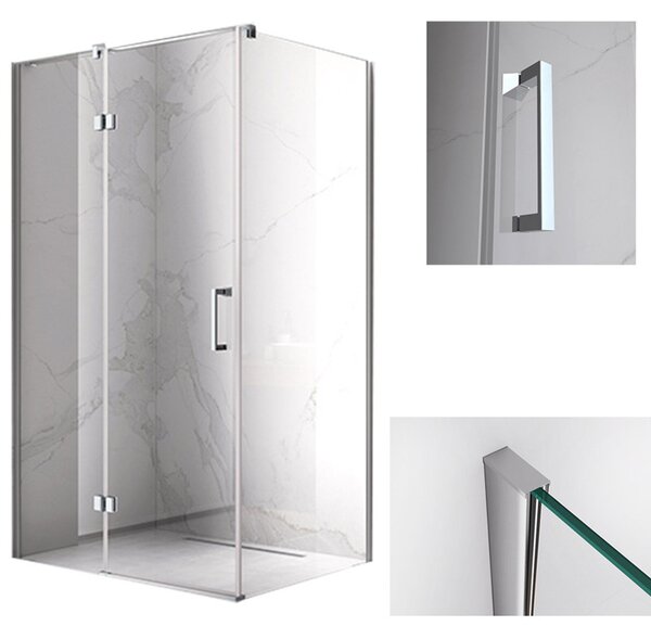 BPS-koupelny Obdélníkový sprchový kout HYD-OK02D 120x80 chrom/transparent - bez vaničky
