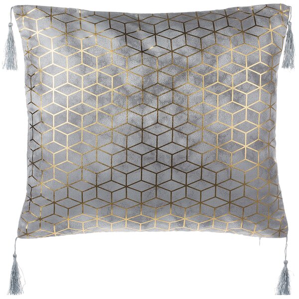 Sada 2 dekorativních polštářů YARINA 45 x 45 cm Šedá Geometrický vzor