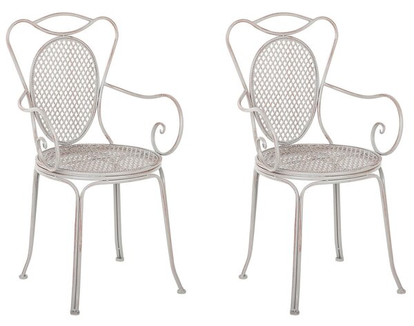 Sada dvou zahradních židlí kovově šedá CILENTO