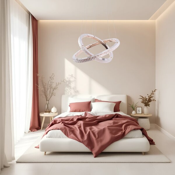 Toolight Toolight, LED stropní osvětlení 59cm, 60W, 4000K, 5000lm, MS011-CP, růžové zlato, OSW-09623