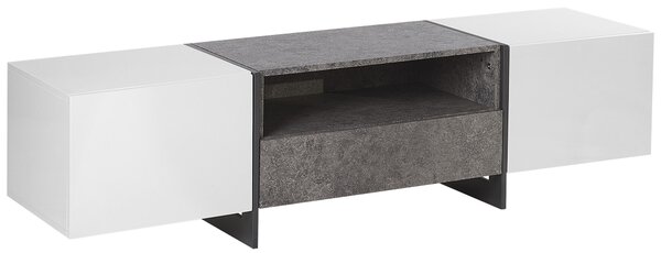 TV stolek LED RUSSEL Šedý betonový efekt